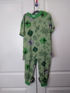 Minecraft Boy's Short Sleeve with Pants Pajamas
